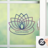 Namaste Paarse en Roze Lotus Flower  Raamsticker (Huis)
