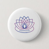 Namaste Paarse en Roze Lotus Flower Ronde Button 5,7 Cm (Voorkant)