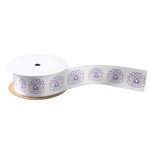 Namaste Paarse en Roze Lotus Flower Satijnen Lint