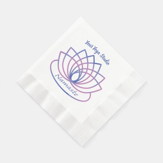 Namaste Paarse en Roze Lotus Flower Servet (Hoek)
