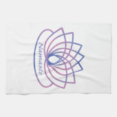 Namaste Paarse en Roze Lotus Flower Theedoek (Horizontaal)