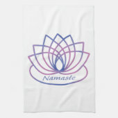 Namaste Paarse en Roze Lotus Flower Theedoek (Verticaal)