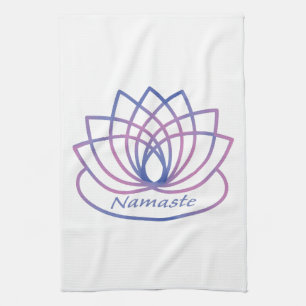 Namaste Paarse en Roze Lotus Flower Theedoek