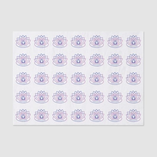 Namaste Paarse en Roze Lotus Flower Tissuepapier (Voorkant)