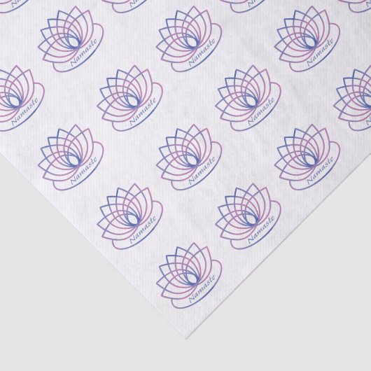 Namaste Paarse en Roze Lotus Flower Tissuepapier (Detail)