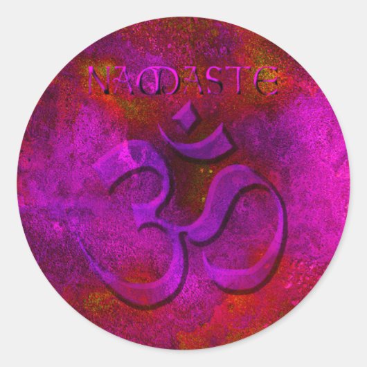 Namaste Paarse Rode Stickers (Voorkant)