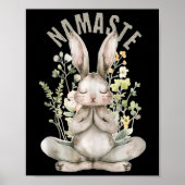 Namaste Pasen Konijn Zen Yoga Innerlijke Vrede Gee Poster (Voorkant)