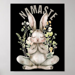 Namaste Pasen Konijn Zen Yoga Innerlijke Vrede Gee Poster