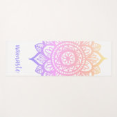 Namaste Pastel Paarse Roze Mandala White Yogamat (Voorkant (horizontaal))