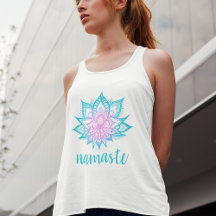 Namaste Pastel Vibes Lotus Flower Yoga Tanktop