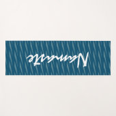 Namaste Pattern Fitness Yoga oefent blauw groen ui Yogamat (Voorkant (horizontaal))