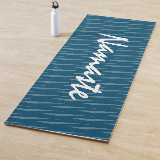 Namaste Pattern Fitness Yoga oefent blauw groen ui Yogamat (In situ)