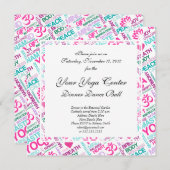 Namaste, Peace and Harmony Pink YOGA-patroon Kaart (Voorkant / Achterkant)