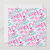 Namaste, Peace and Harmony Pink YOGA-patroon Kaart (Achterkant)