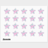 Namaste, Peace and Harmony Pink YOGA-patroon Ster Sticker (Vel)