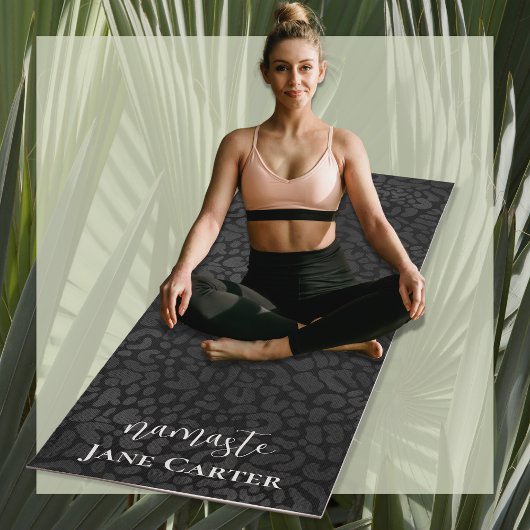 Namaste personaliseer Elegant Black Leopard Yoga M Yogamat