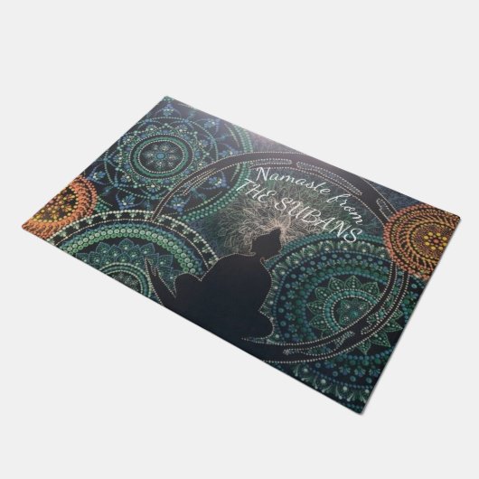 NAMASTE Personaliseert Buddha Dot Mandala Doormat Deurmat (Schuin)