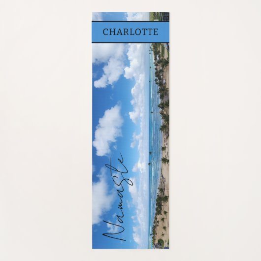 Namaste Persoonsnaam Beach Yogamat (Voorkant)