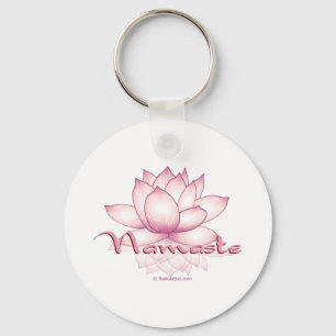 Namaste Pink Lotus Sleutelhanger