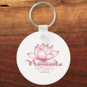 Namaste Pink Lotus Sleutelhanger (Voorkant)