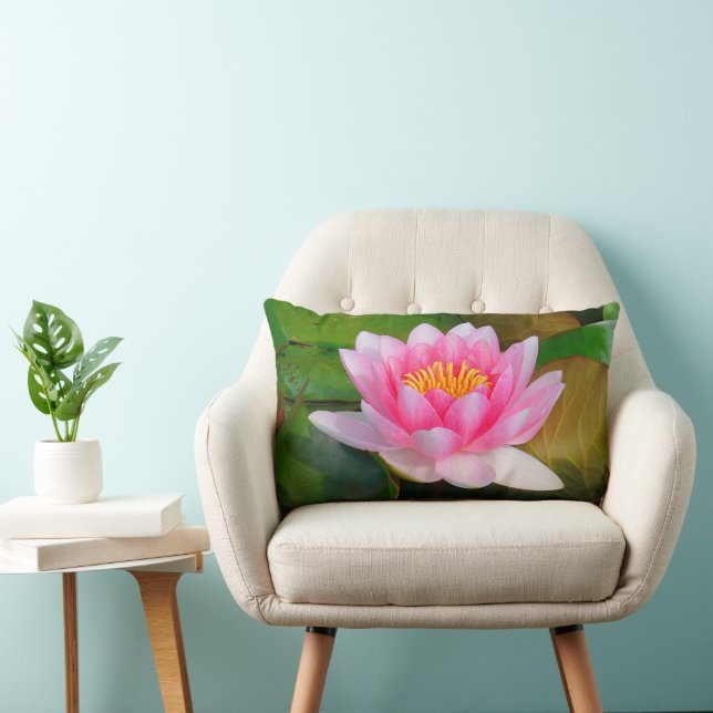 "NAMASTE-PINKWATER LILY" (FOTOG.) KUSSEN (Stoel)