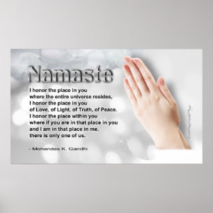Namaste Poem (Wereldwijde OnBewustdag) Poster