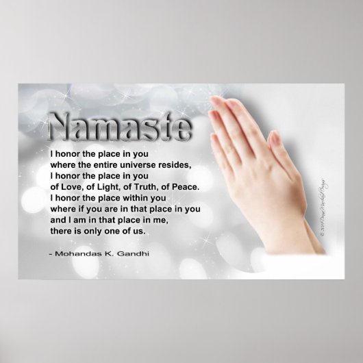 Namaste Poem (Wereldwijde OnBewustdag) Poster (Voorkant)