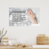 Namaste Poem (Wereldwijde OnBewustdag) Poster (Keuken)