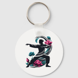 Namaste Positiviteit Spiritueel Ontwerp Qigong Her Sleutelhanger
