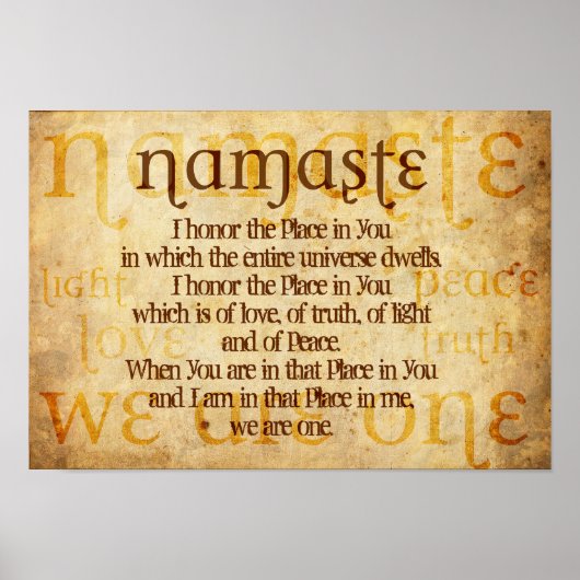 Namaste Poster (Voorkant)