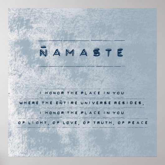 Namaste Poster (Voorkant)