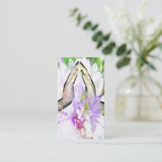 Namaste Prayer Praying Hands Visitekaartjes (Staand voorkant)