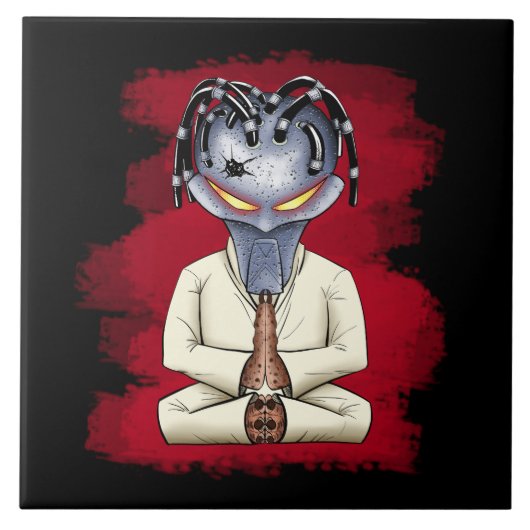 Namaste Predator Keramische Tegel Tegeltje (Voorkant)