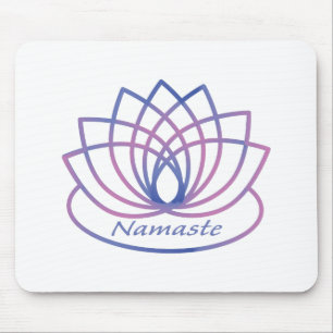 Namaste Purple and Pink Lotus Flower Muismat