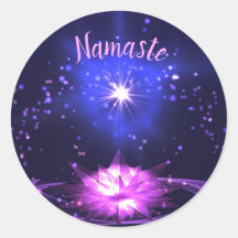 Namaste Purple Crystal Lotus Bright Star