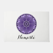 NAMASTE PurpleFlower Spiritueel Lotus Mandala Wit Deurmat (Voorkant)