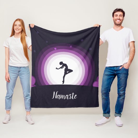 Namaste Quote Ballerina Dancer Ballet Dance Moon Fleece Deken (In situ)
