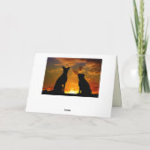 Namaste Quote bedankt Animal Dog Friends Sunset Kaart (Achterkant)