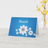 Namaste Quote bedankt Dainty White Flowers Kaart (Gele Bloem)