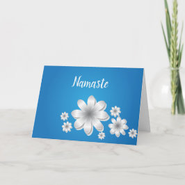 Namaste Quote bedankt Dainty White Flowers Kaart