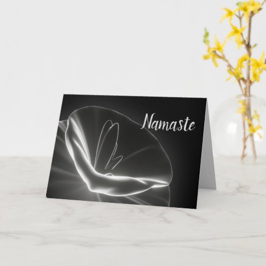 Namaste Quote bedankt dat je Lotus Flower Radiatin Kaart (Gele Bloem)