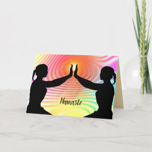 Namaste Quote Bedankt Yoga Meditation Friends Kaart