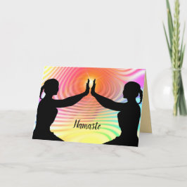 Namaste Quote Bedankt Yoga Meditation Friends Kaart