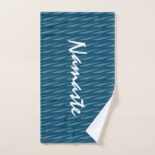 Namaste Quote Blue en Green Pattern Fitness Handdoek (Handdoek)