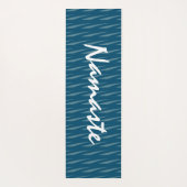 Namaste Quote Blue en Green Pattern Fitness Yogamat (Achterkant)