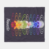 Namaste Quote Chakra Flowers Zen Spiritueel Fleece Deken (Voorkant (Horizontaal))