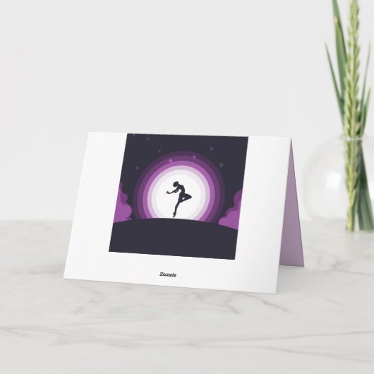 Namaste Quote Dank je wel Ballerina Dancer Moon Kaart (Achterkant)