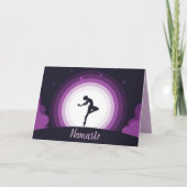 Namaste Quote Dank je wel Ballerina Dancer Moon Kaart (Voorkant)