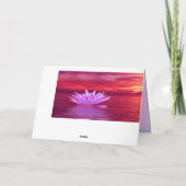 Namaste Quote Dank u Lotus op de Oceaan bij zonson Kaart (Achterkant)