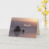 Namaste Quote Dank u Yoga Balans Stenen Kaart (Gele Bloem)